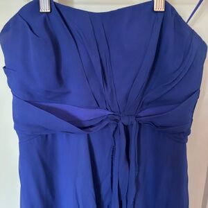 Nicole Miller Strapless Silk High Low Dress